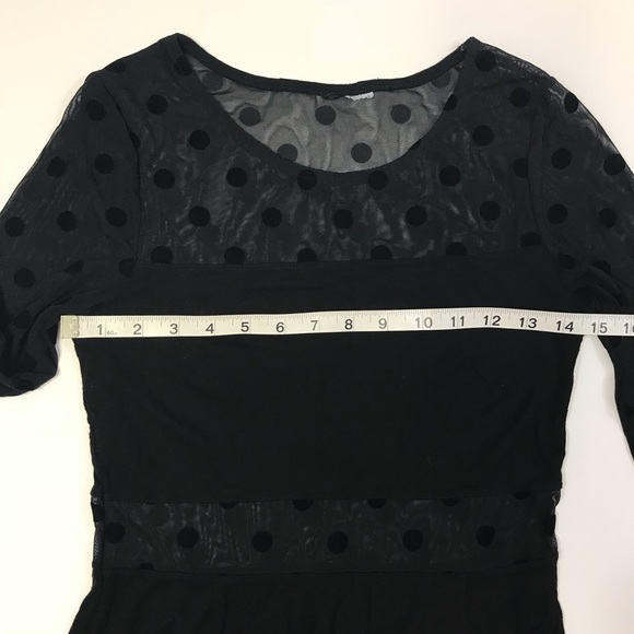 🎉 HP! 🎉 [H&M] Polkadot Mesh Cutout Dress - Picture 2 of 7